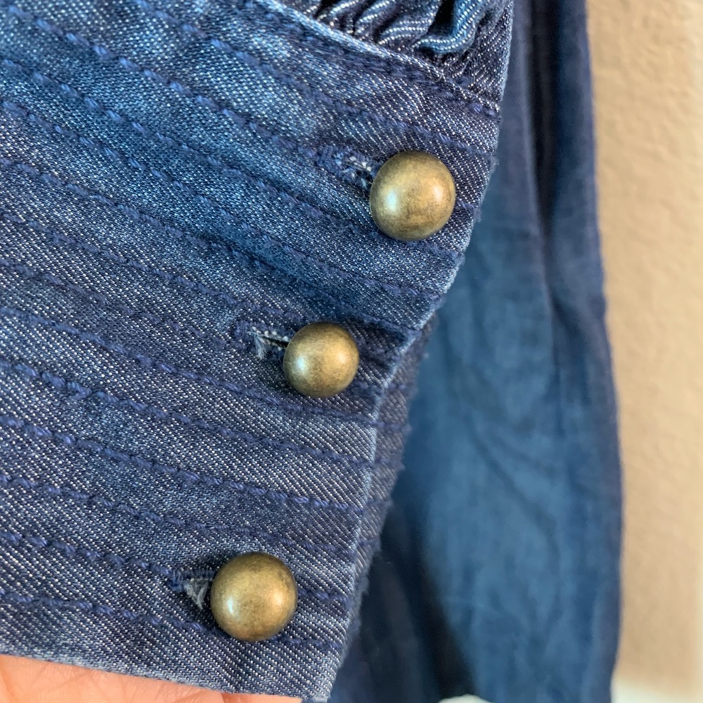 Kate Spade tie-neck denim dress - Picture 6 of 6